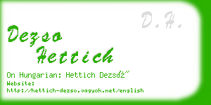 dezso hettich business card